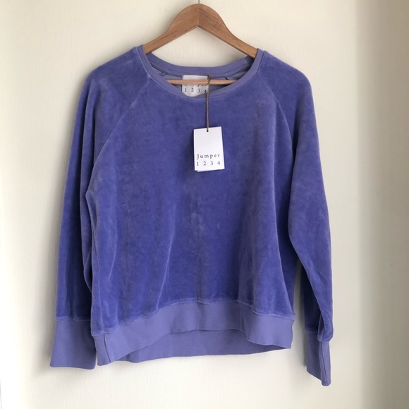 Jumper 1234 size 3 (Medium) Terry Cloth Velour Hand-dyed Lilac Track Suit - Picture 7 of 11